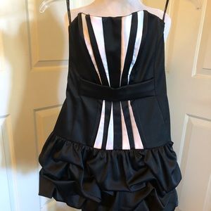Jessica McClintock black and white cocktail dress